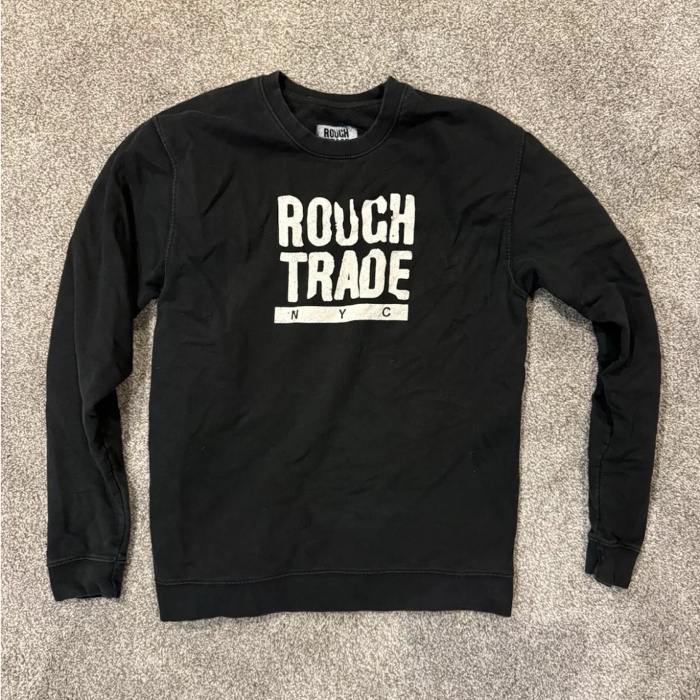 Rough Trade Nyc Record Store New York Indie Crewneck Sweatshirt Black Size L